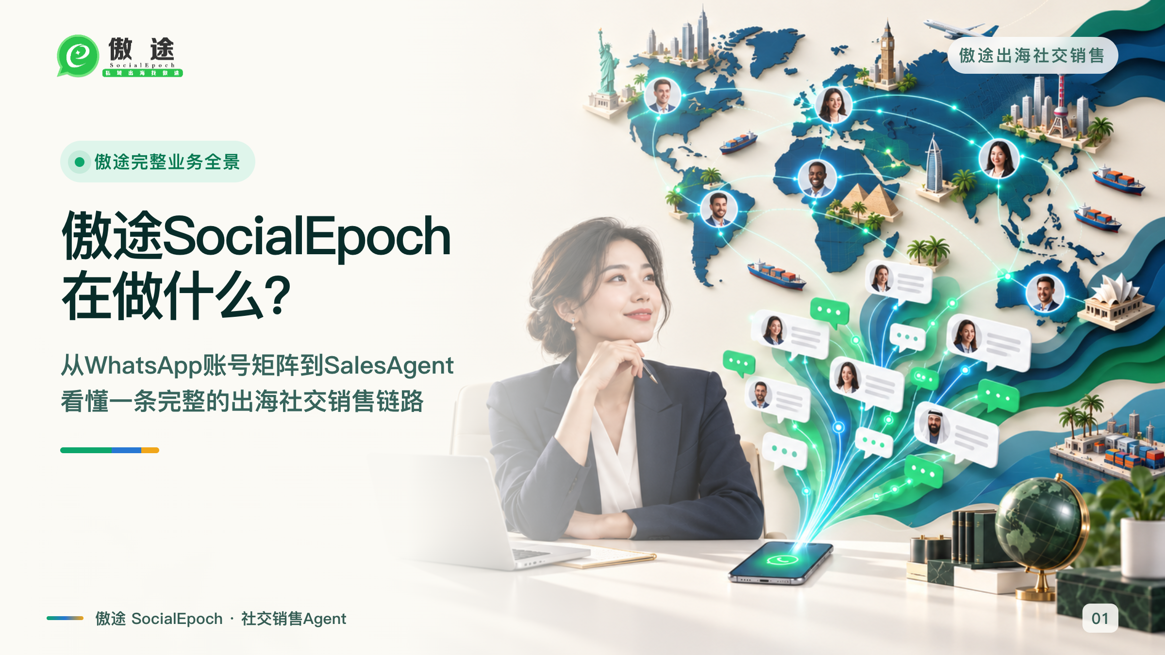 傲途SocialEpoch在做什么?从WhatsApp账号矩阵到SalesAgent的完整链路